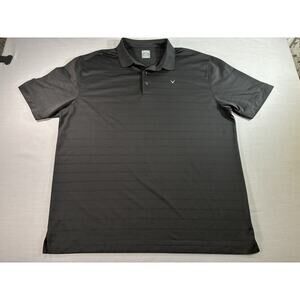 Callaway Opti Dri Polo Mens XL Black Golfcore Athletic Performance Shirt